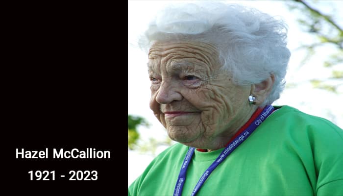 درگذشت خانم Hazel McCallion