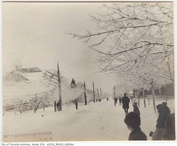 Storm damage on Brock Street, 1896