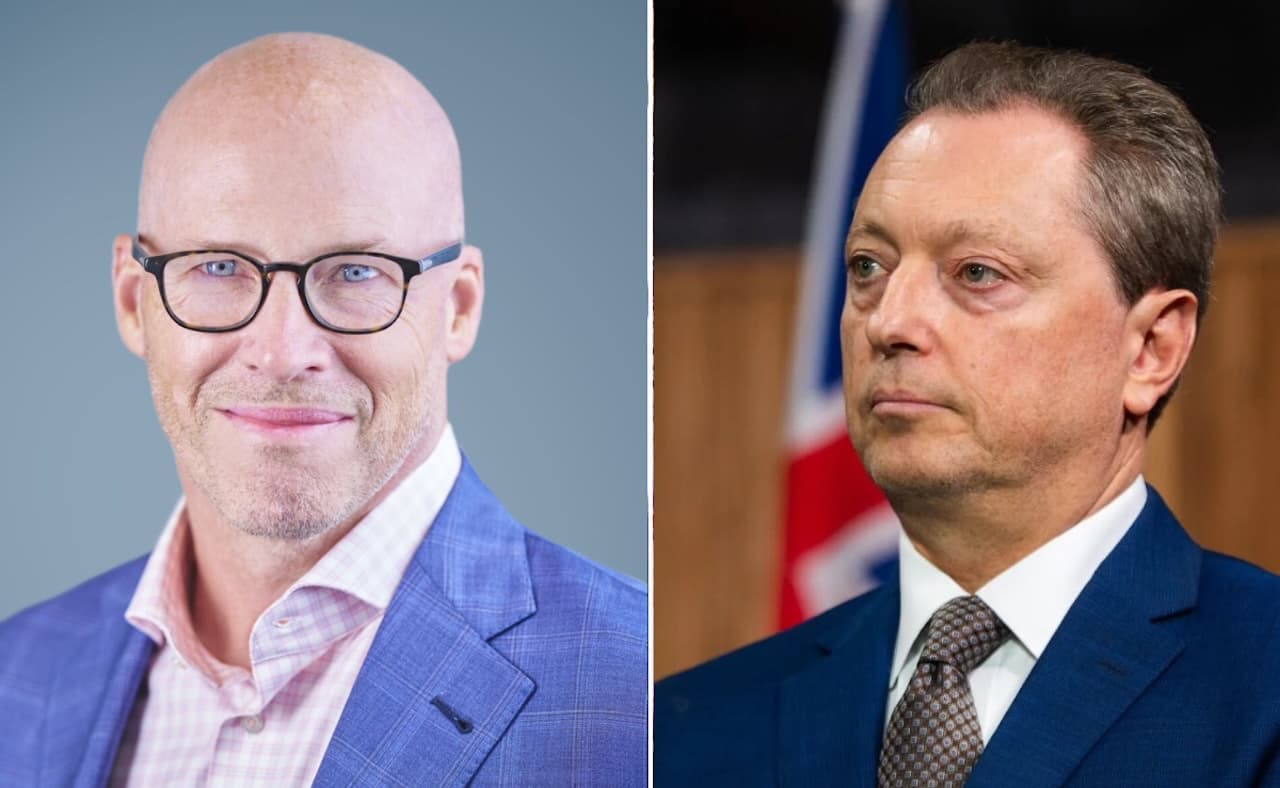 Jean Lépine, left, has been appointed as administrator of RECO by Stephen Crawford, right